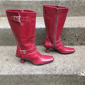 Donald Pliner Womens Cherry Red Boots 8